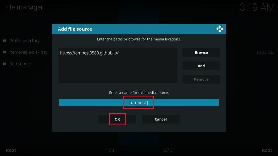 Install Tempest Kodi Addon